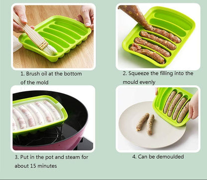 Silicone Chicken Seekh Mold With Lid